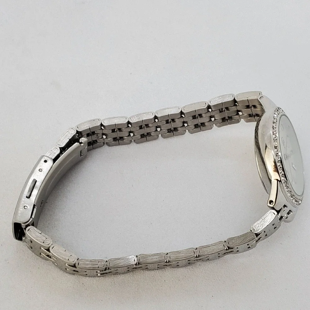Women's Watch 28MM Crystal Bezel Gray Dial‎ Bracelet Band 7.25